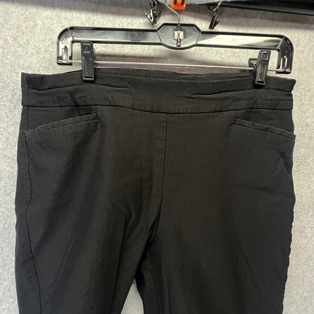 Chicos Black Straight Leg Pull On Pants Size 2.5 Women L 14 Comfort Stretch - Picture 8 of 11